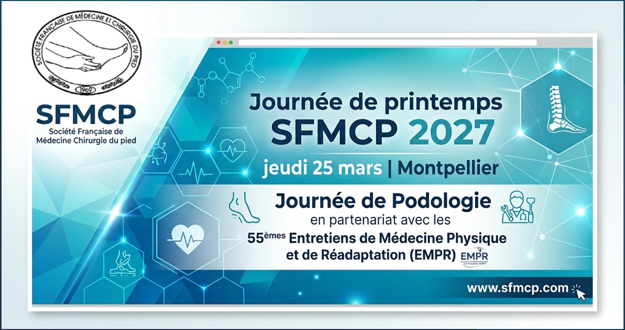 Banderole Journée de printemps Montpellier annonce au congres SFMCP Paris 2026